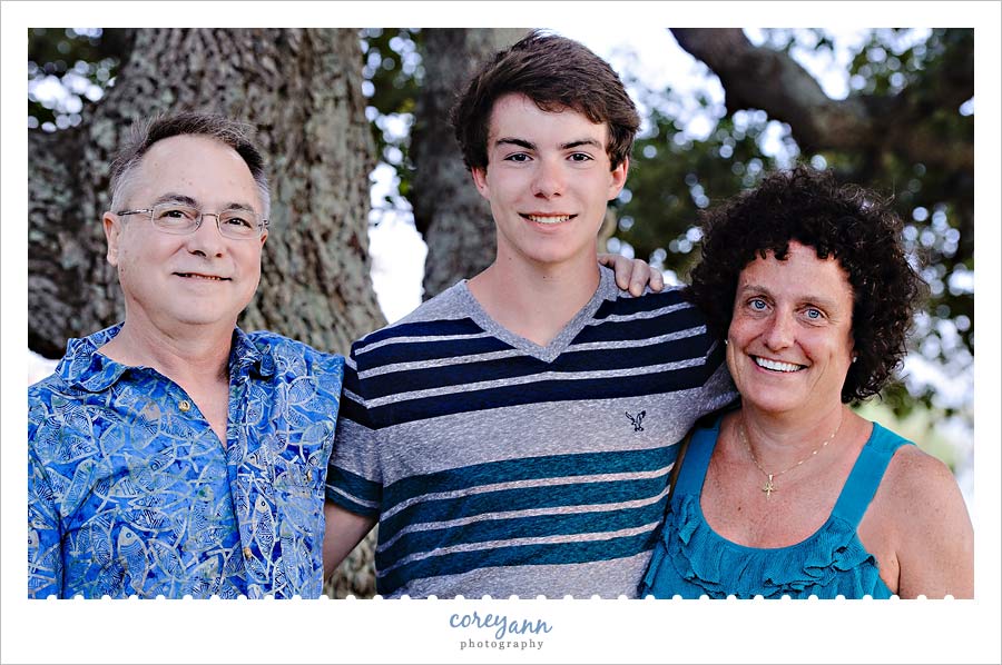 Eddie's Senior Session Family Portrait at The Whalehead Club