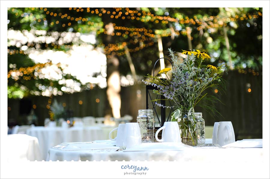 reception setup in backyard in akron ohio