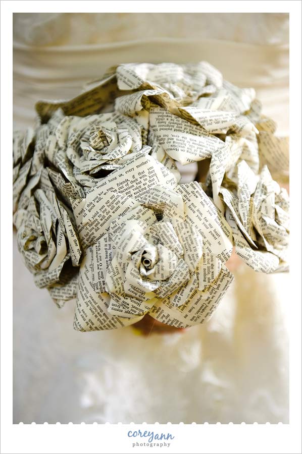 book page wedding bouquet