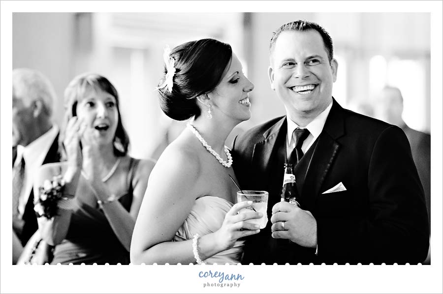 groom surprised at wedding with indians mascot slider