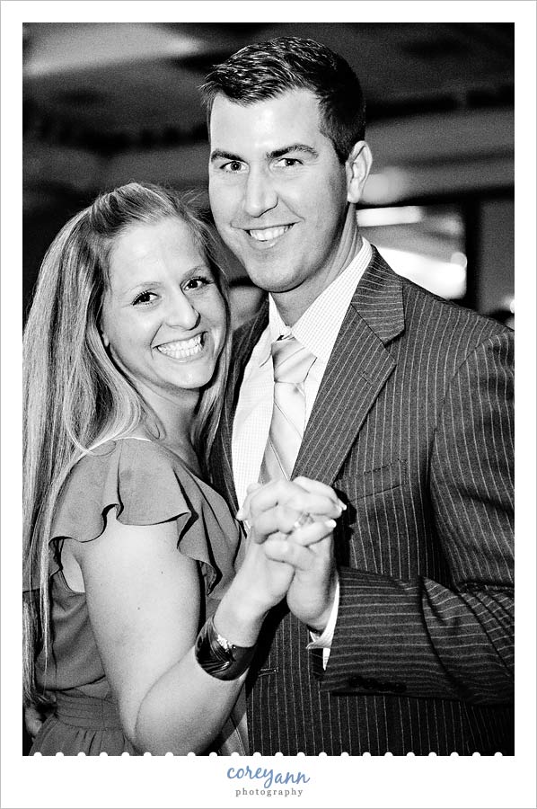 couple dancing at wedding reception at Cleveland Marriott