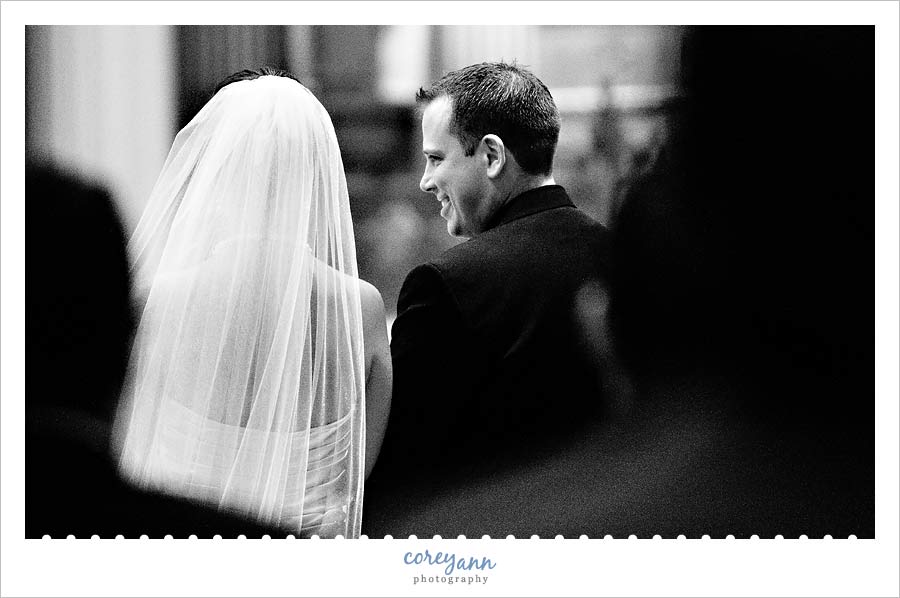 wedding ceremony at saint john the evangelist in cleveland ohio