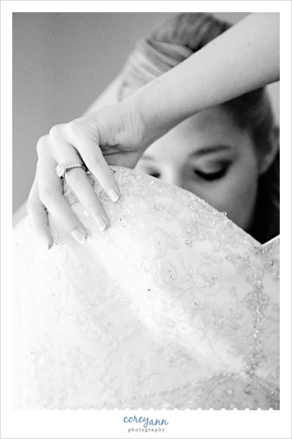 Jenny & John's Wedding bride getting ready