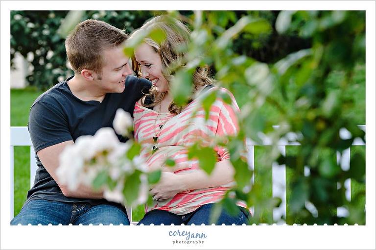 maternity portrait in rose garden