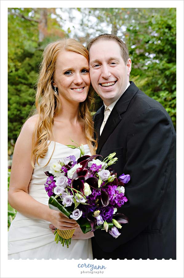 Stephanie and Mark's Wedding bride and groom portrait at landerhaven