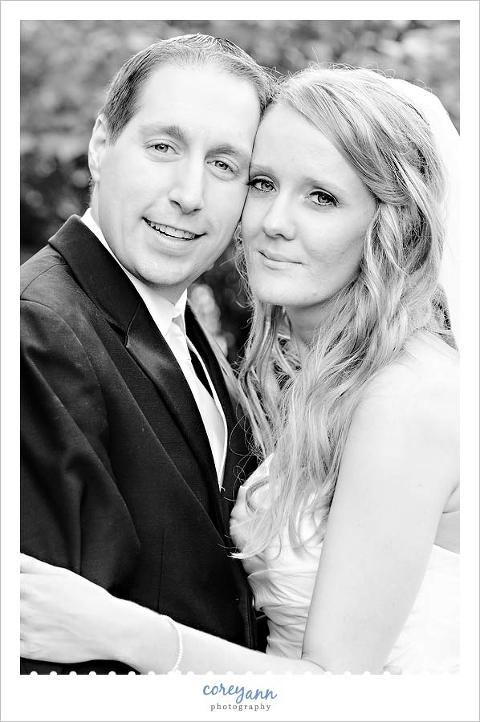 wedding portrait in black and white at landerhaven