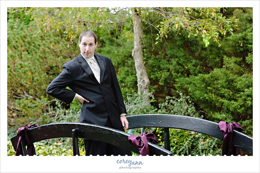 Stephanie and Mark's Wedding groomal portrait sassin it up