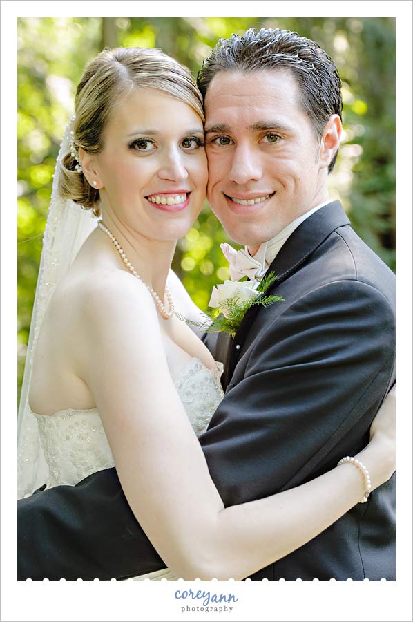 bride and groom wedding portrait at fellows riverside gardens