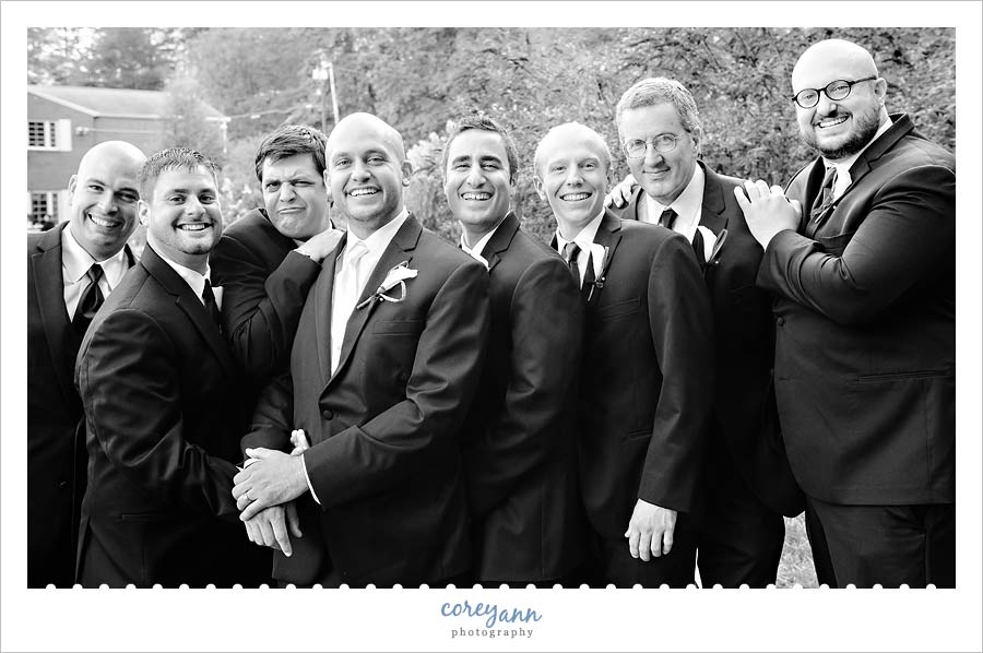 casual portrait of groomsman in canton ohio