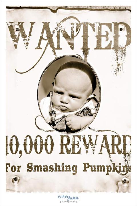 baby head in wanted poster