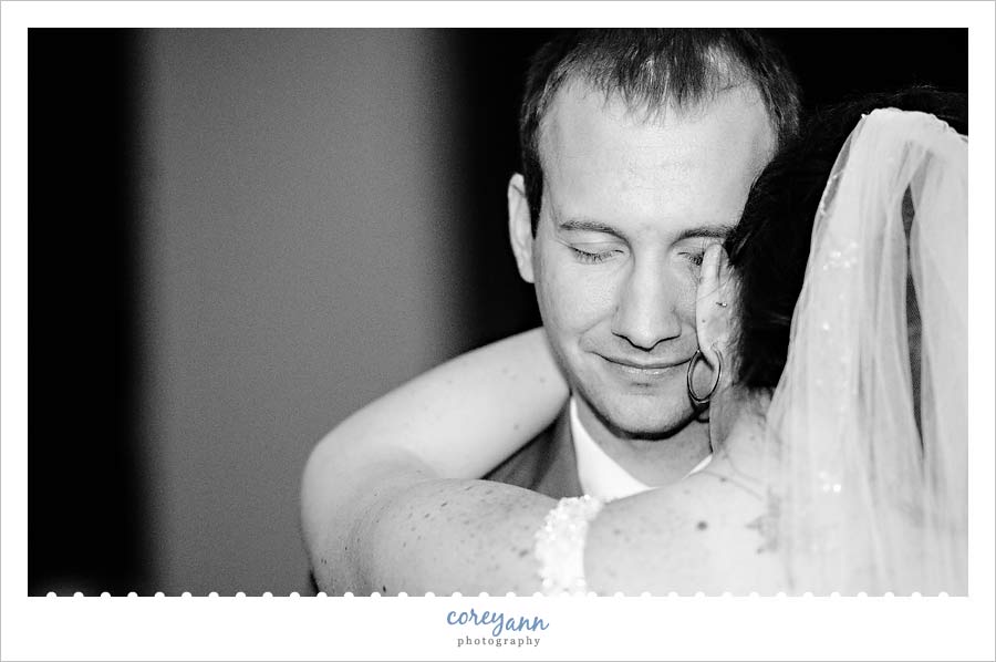 Jenny and Joe's Wedding first dance at wedding reception at rose cafe at lakeview park in avon ohio