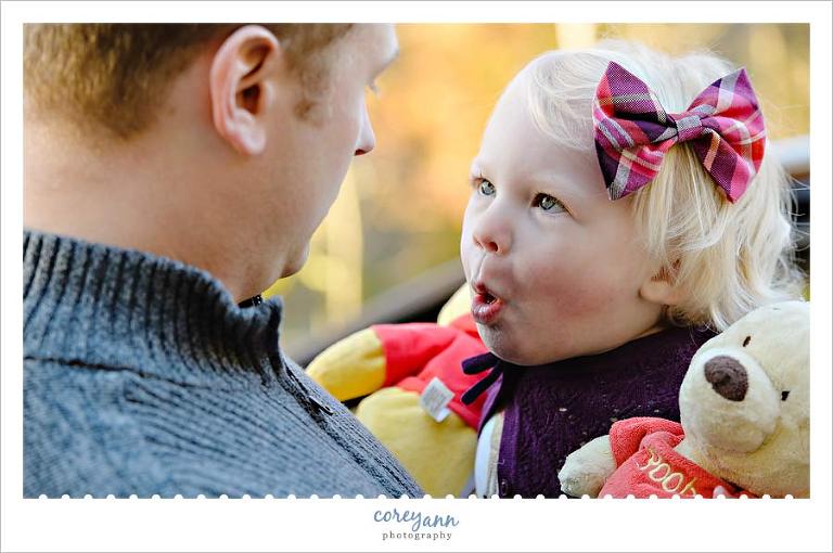 toddler making a monster face