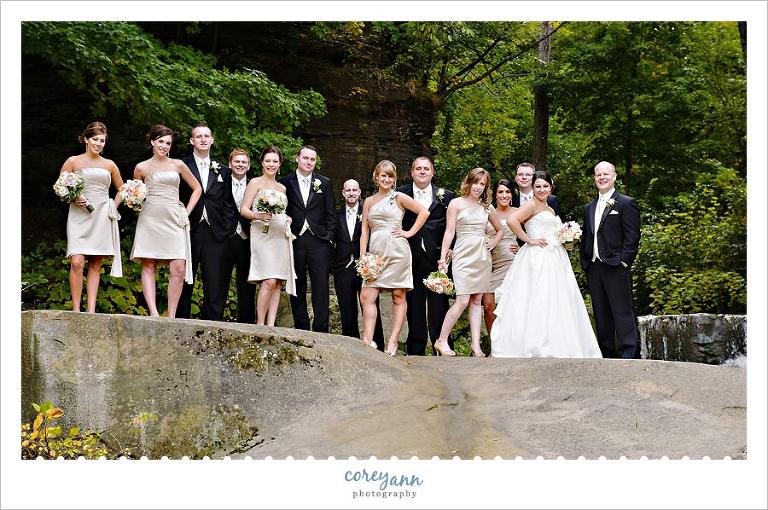 beige bridal party wedding photo