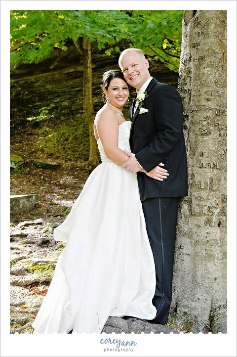 bride and groom after wedding in olmsted falls ohio