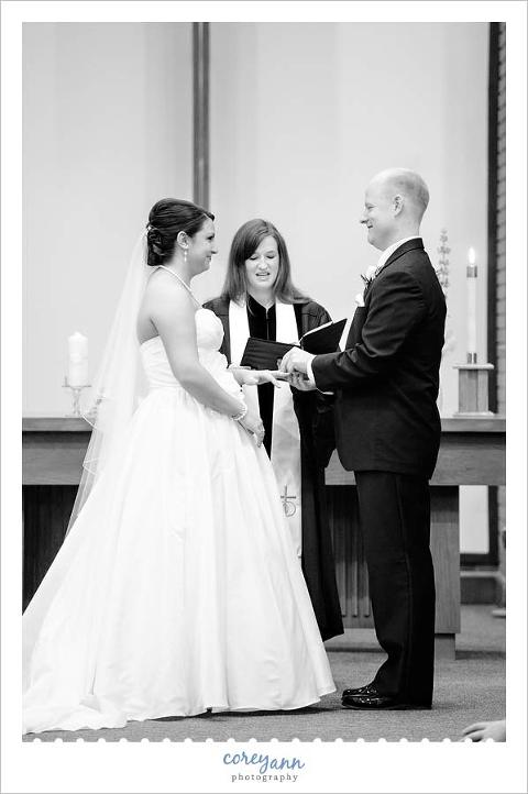 wedding ceremony at john knox presbyterian church in north olmsted ohio