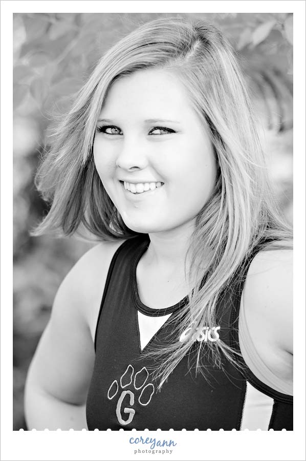 Erica's Senior Session black and white green high school senior