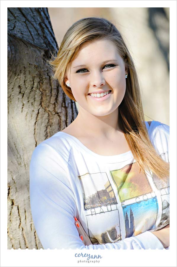 Erica's Senior Session senior portrait outside in the fall