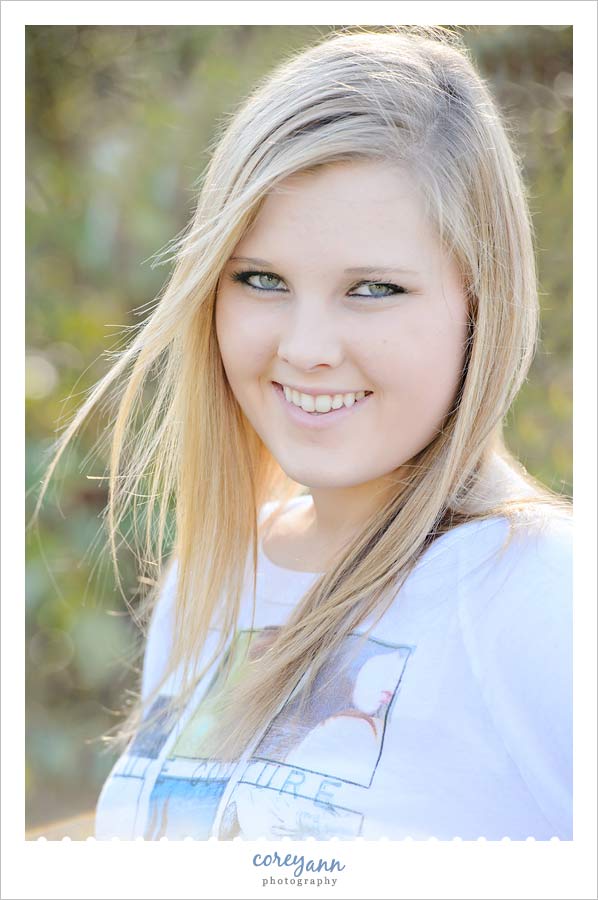 Erica's Senior Session backlit senior photo