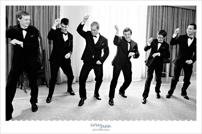 groomsman dancing to gangham style in cleveland ohio