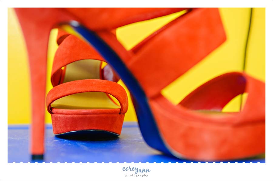 red strappy high heels for wedding in cleveland