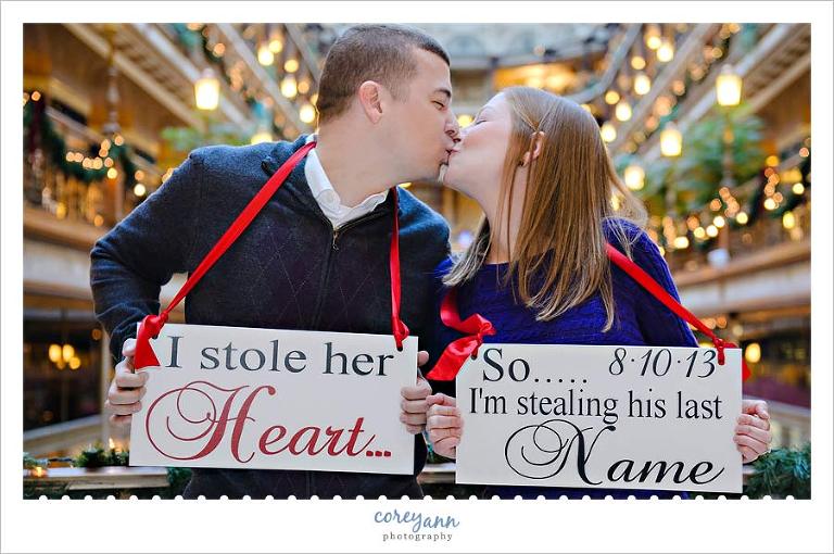i stole her heart so i'm stealing his name signs save the date picture
