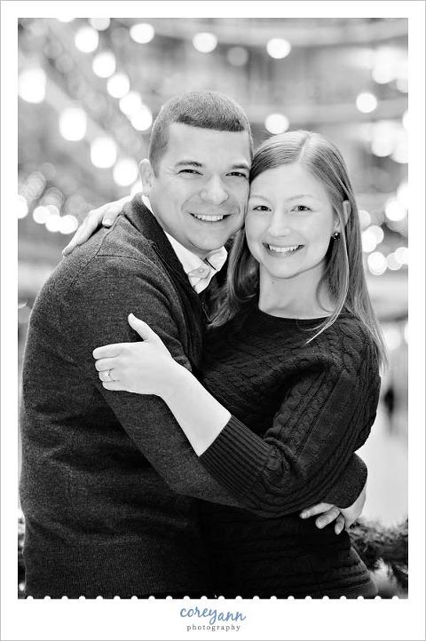 engagement session in ohio indoors in the winter