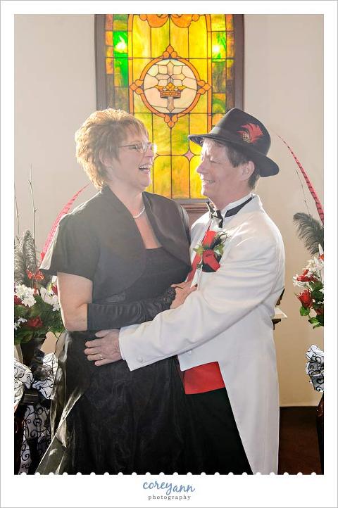 laughing during wedding pictures