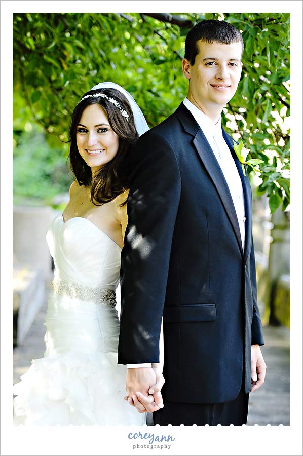 bride and groom wedding portrait in cleveland ohio