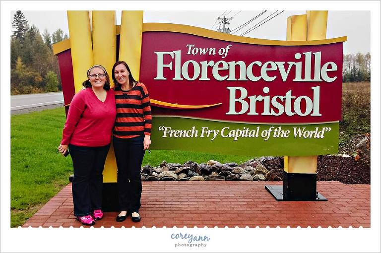 Welcome to Florenceville-Bristol New Brunswick sign