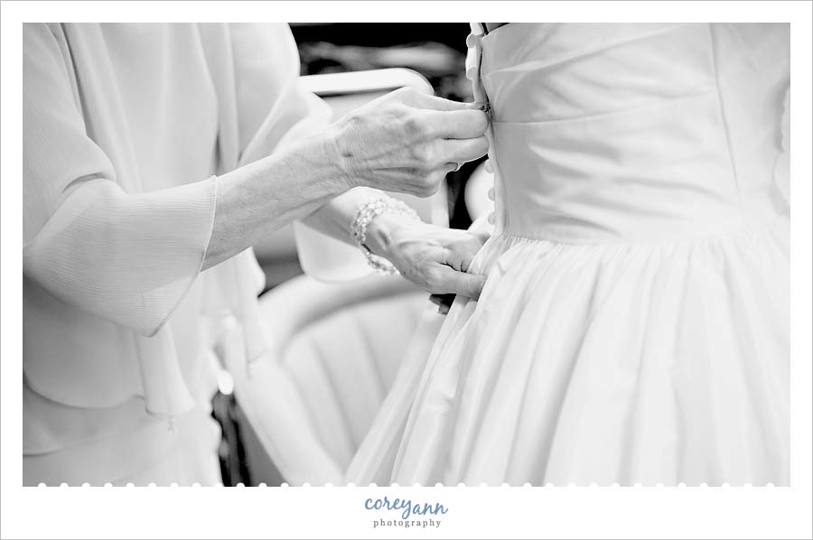 Nancy Bride Talk bride's mother helping her get ready