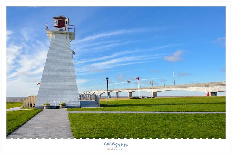 Port Borden Lighthouse and Confederation Bridge on PEI