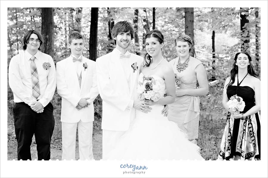 bridal party portrait in northeast ohio