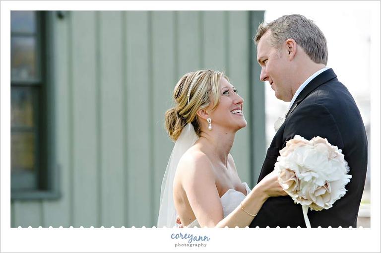 bride and groom portrait in olmsted falls ohio