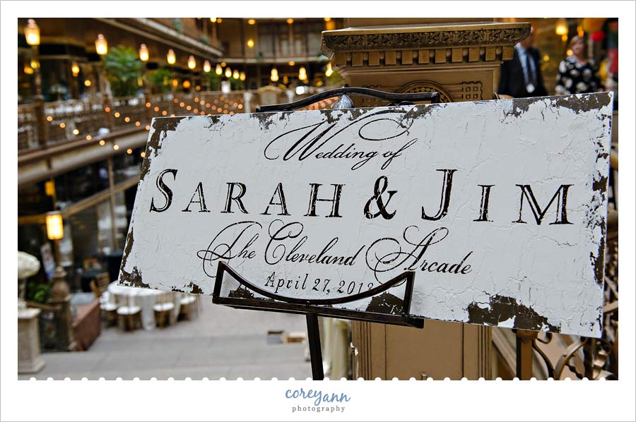 wedding reception at the hyatt arcade in cleveland
