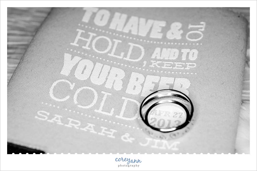 custom beer koozie wedding favor