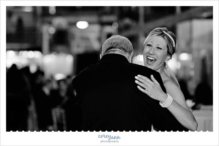 father daughter dance at wedding reception in cleveland
