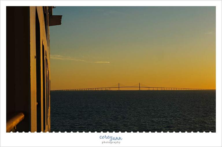 Tampa's Sunshine Bridge at sunset