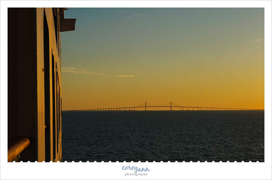 Tampa's Sunshine Bridge at sunset