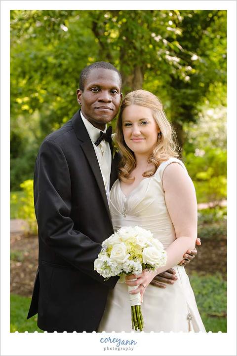 bride and groom wedding portrait in canton ohio