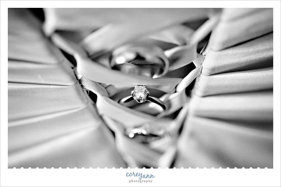 wedding rings on corset