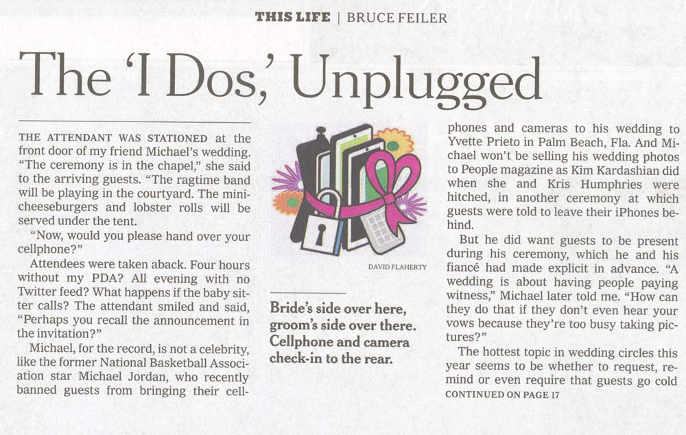 New York Times Sunday Styles Article Corey Balazowich quoted in the New York Times