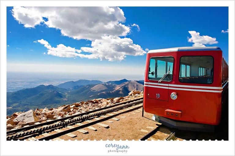 Cog railway and view from pikes peak