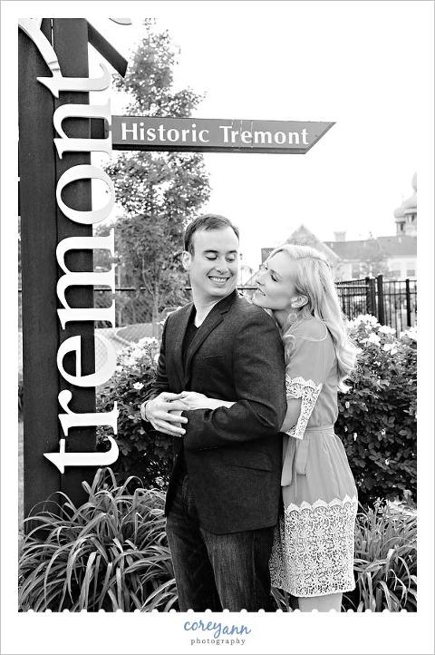 welcome to tremont sign engagement picture