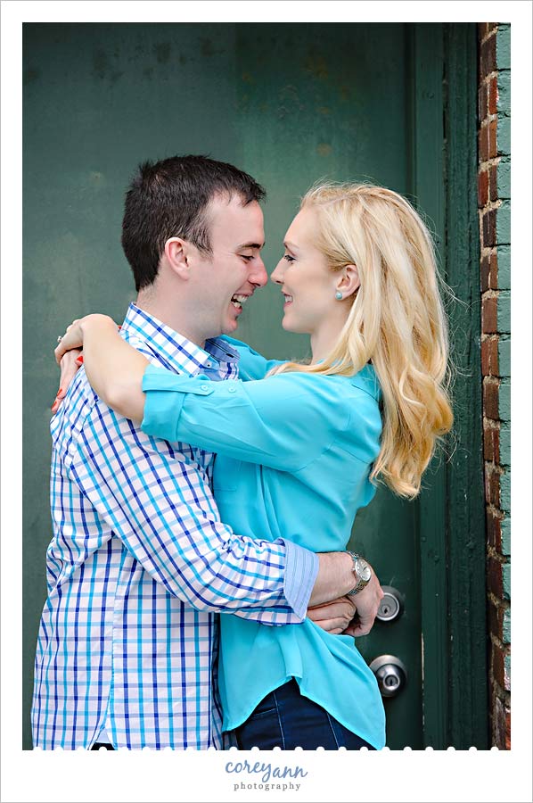 summer engagement portrait in cleveland ohio