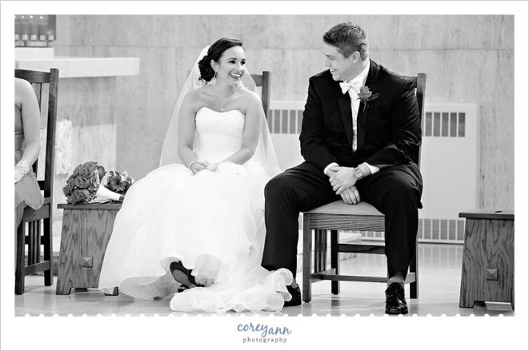 wedding ceremony at saint angela merici in cleveland ohio