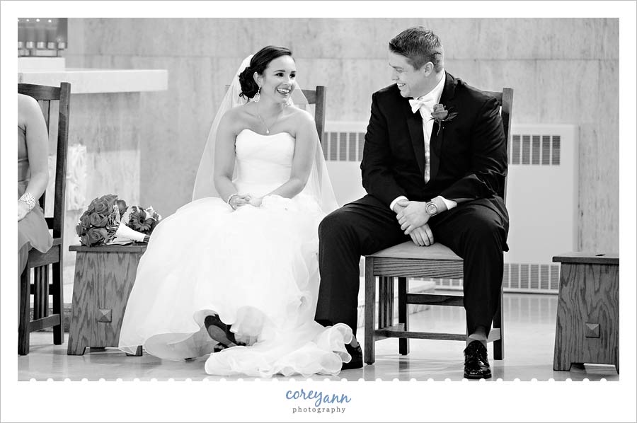 wedding ceremony at saint angela merici in cleveland ohio