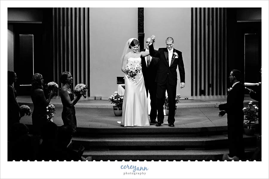 Kathleen and Derek's Canton Wedding bride and groom being presented as husband and wife