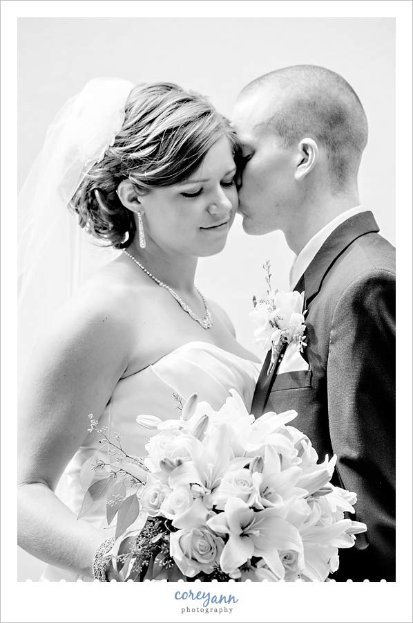 Kathleen and Derek's Canton Wedding wedding photograph of bride and groom in july in ohio