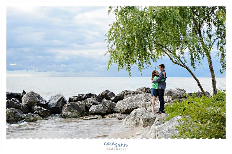 engagement picture on wagar beach