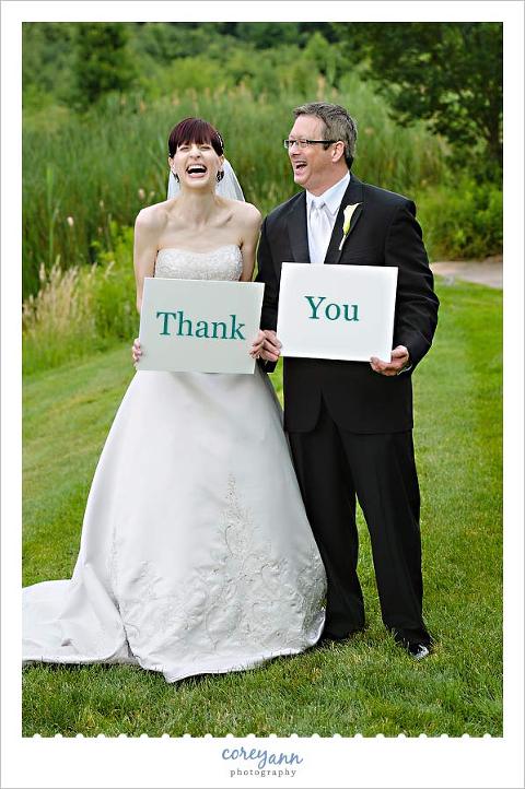 thank you boards for cards during wedding